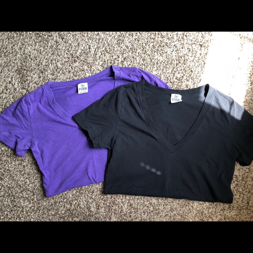 Pink V Neck T-Shirts Bundle